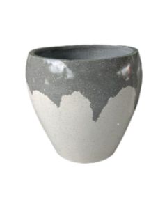 Round Cement and Terazzo Pot