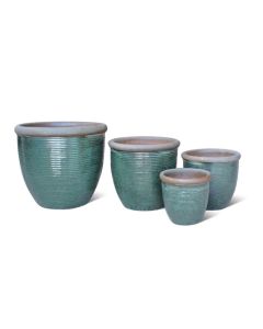 Glazed Ceramic Round Pot L