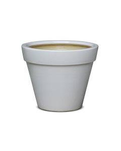 Slipcast Indoor Round Pot white