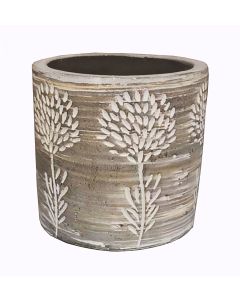 QY Cement Flowerpot Round Small