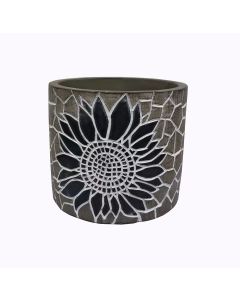 QY Cement Sunflower Pot