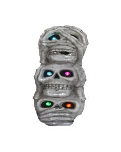 Halloween Decor - Skull Trio with Led Sound
