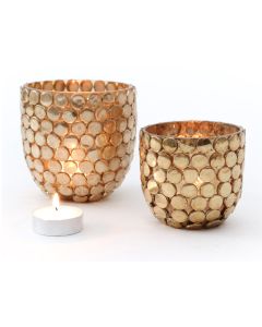 Portacandle Gold Ball Large - Candle Holder