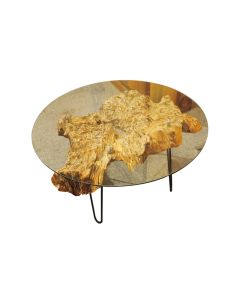 Reclaimed Driftwood Glasstop Table Medium