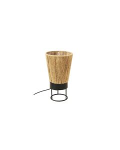 Jute Table Lamp Matt Black - 50 cm