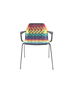 Iron Jute multicolour Armchair