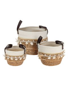 KI Basket with Leather Handle Large