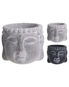 KI Buddha Flower Pot Cement Assorted