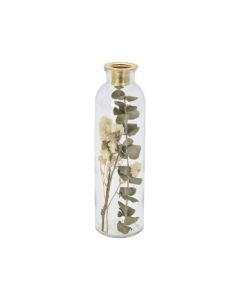 KI Dried Flower Bottle With Candle Holder