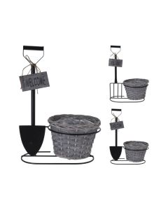 KI Flower Basket on Metal Stand