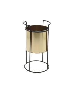 KI Flower Pot on Stand Gold