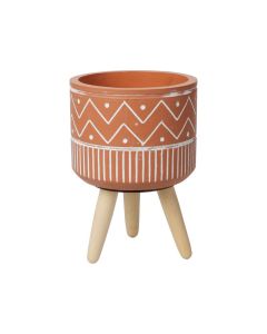 KI Flower Pot Terracotta with stand
