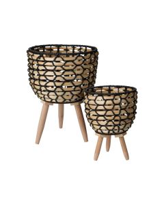 KI Flower Pot Wooden Stand Large