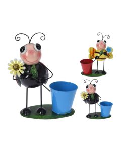KI Metal Flower Pot with Insect Assorted