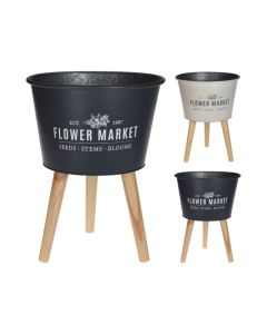 KI Planter On Wooden Legs Assorted
