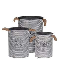 KI Planter Zinc with Rope Handle Large