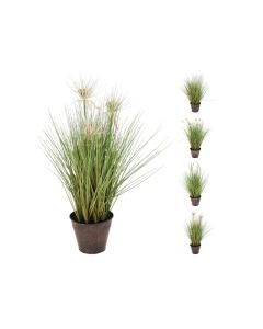 KI Artificial Grass Plant in Pot 60cm 4 Assorted