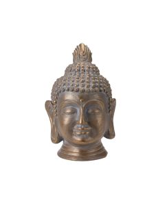 KI Buddha Head MGO Display Antique Gold