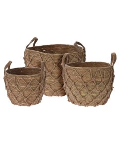 KI Cattail Leaf Basket Large 330X330X260mm