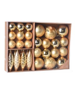 KI Christmas Hanging Deco Gold 9X50mm