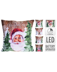 KI Christmas LED Pillow 4 Assorted 40X40cm