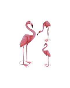 KI Flamingo Metal 2assorted - Animal Decor