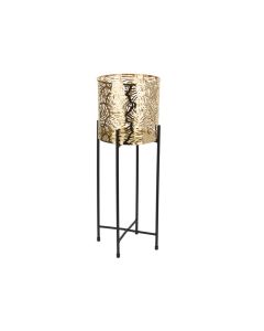 KI Flower Pot Gold with Stand 45cm