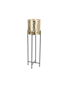 KI Flower Pot Gold with Stand 55cm