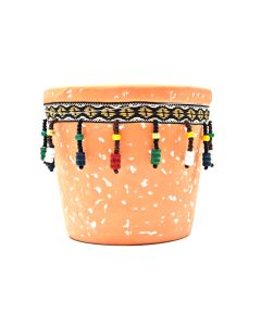 Terracotta Pot with Beads