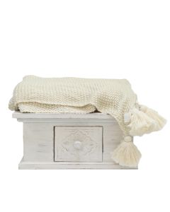 Knitted Throw Moss Stich