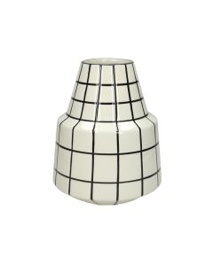 KR Unique Shape Ceramic Flower Vase Dolomite White