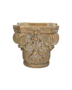 KR Planter Column Concrete Gold