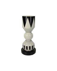 KR Vase Graphic Fine Earthenware Black-White