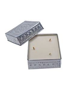 Offering Tin Candle Box - Large - Natural Wax