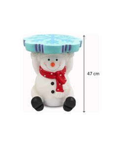 LED Stool Snowman H47cm