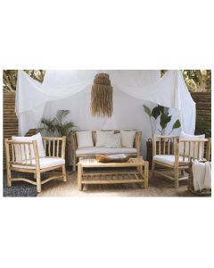 LO Mayorca Living Set 4pcs With Cushion Natural Teak Wood