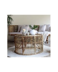 LO Sifnos Coffee Table without Glass Top Rattan