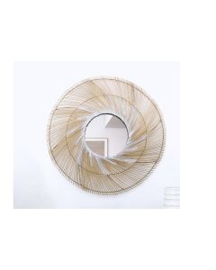 LO Sydney Round Mirror Natural White 80x5cm