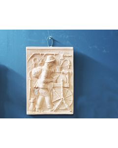 Man with a Wheel Wall decor - Terracotta