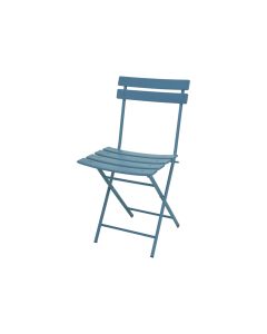 KI Bistro Foldable Chair Oval Blue Metal