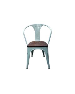 Wood metal dining chair mint
