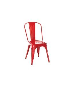 Metal chair red