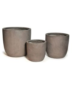 MG Clayfibre Egg Pot Taupe D25xH25cm 117488