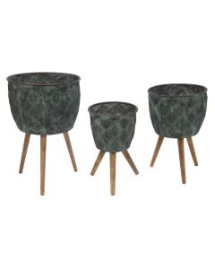 MG Emir Egg Tripot Green Small Planter 124815