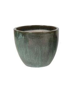 MG Glazed Egg Pot Moss Green Ceramic Pot S