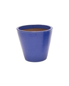 MG Glazed Oblique Blue Ceramic Pot S