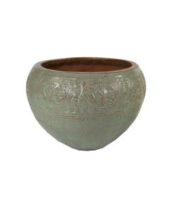 MG Glazed Off Bowl Green Ceramic Pot S