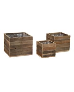 MG Raf Wooden Planter Square Small