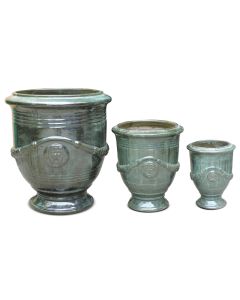 TKE Glazed Ceramic Pot Misty Green - Large