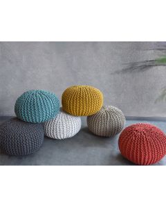 RR Moro Round Pouf - Granite Colour